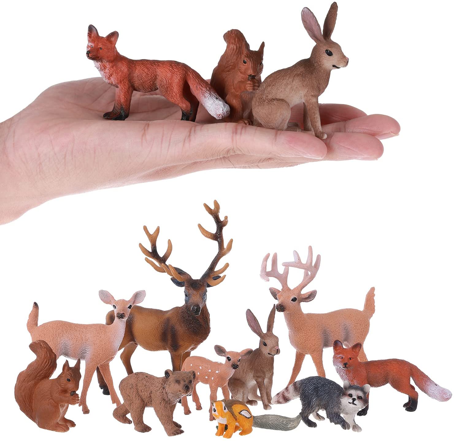 10pcs Plastic Animal Figures Action Model