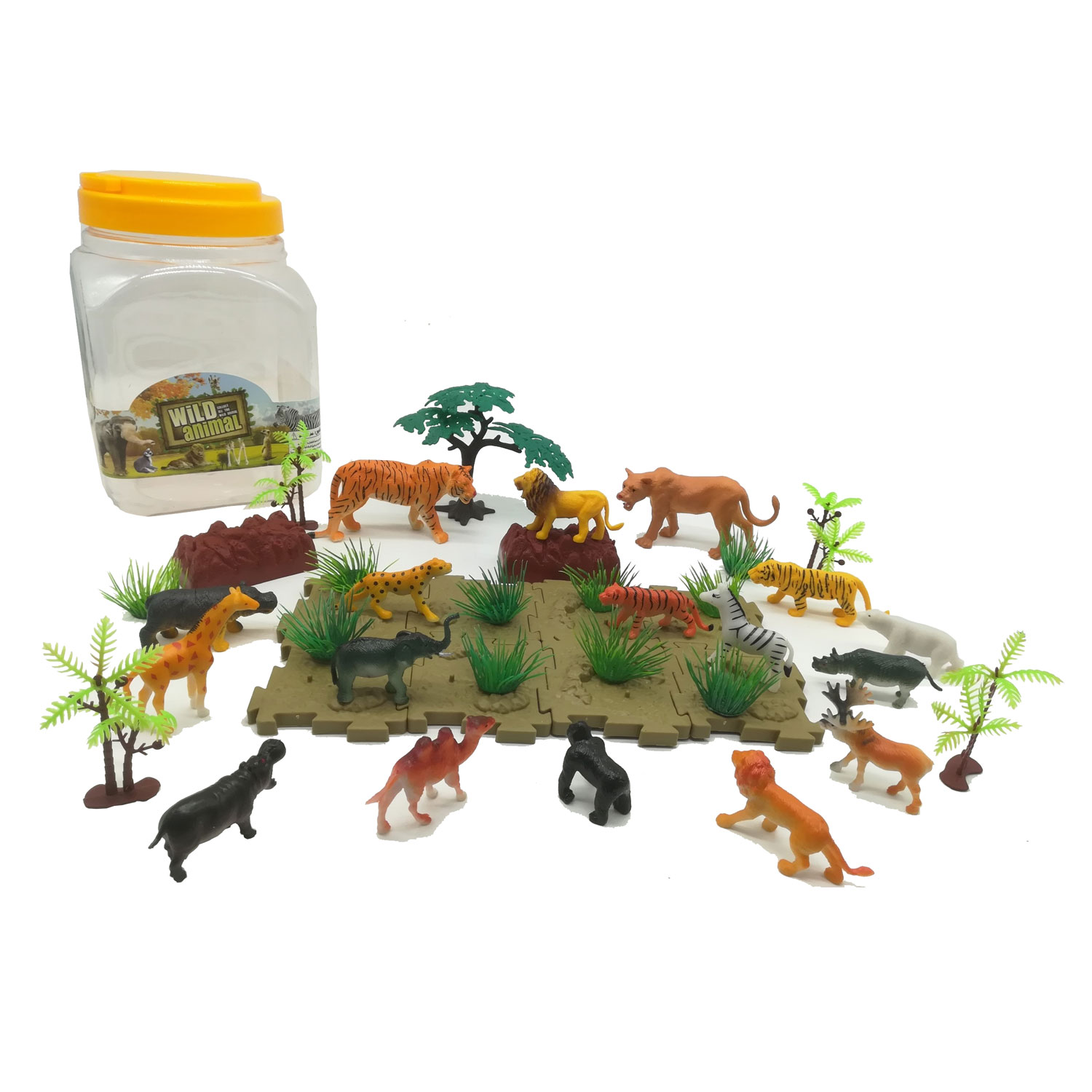 42 pcs Realistic Plastic Dinosaur Figurines Set