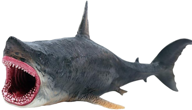 FLORMOON Megalodon Toys Figures - Realistic Huge Shark Figurine - Under Sea Creature Shark Toy, Educational Toy, Cake Topper Gift for Kids