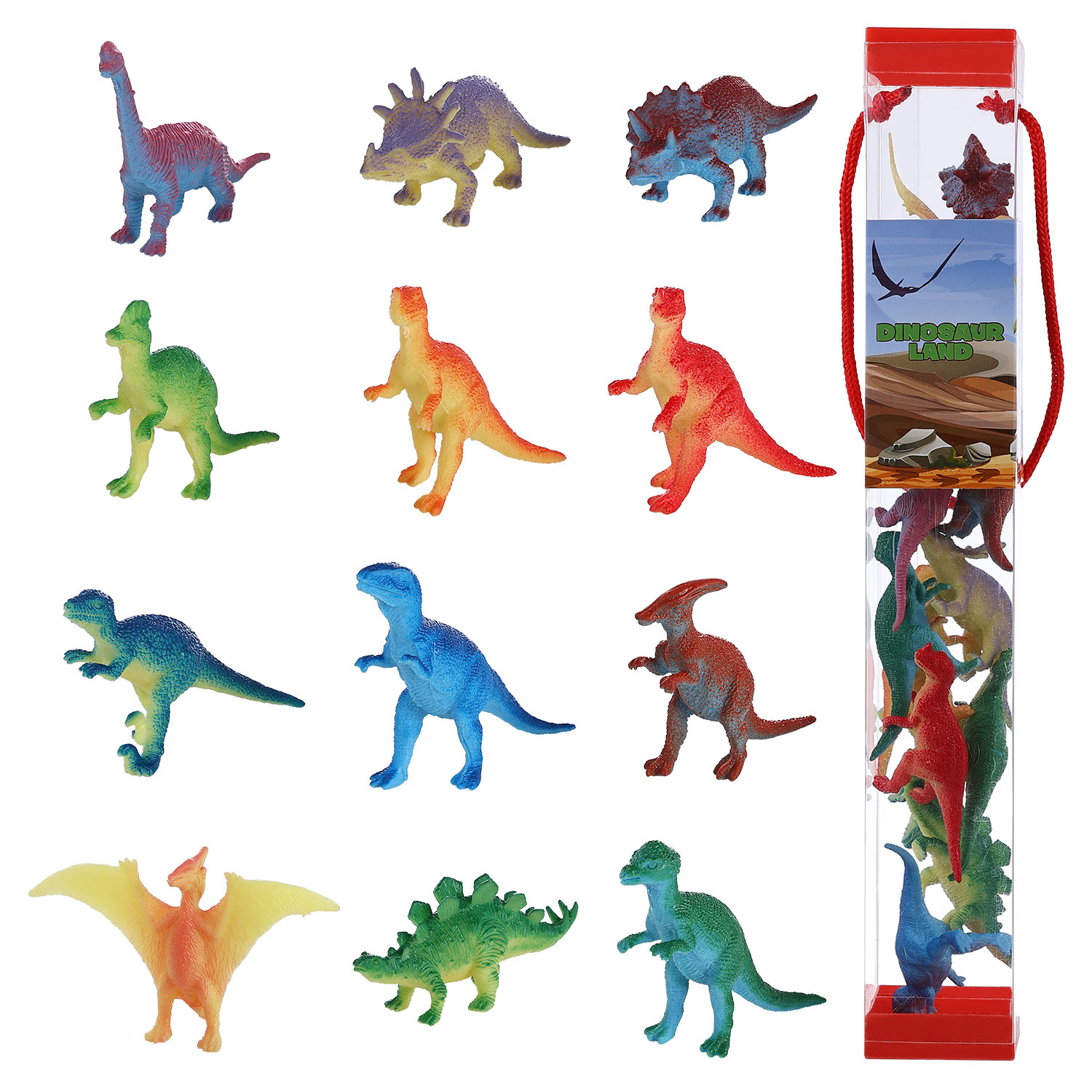 12PCS DINOSAUR FIGURINES SET