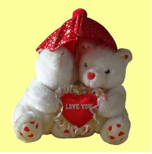 7 inch sunshade couple sitting bear